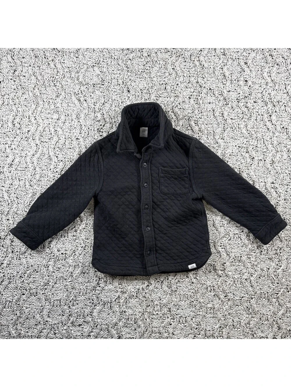 Baby Gap Black Quilted Jacket Shirt toddler 4 years Brand